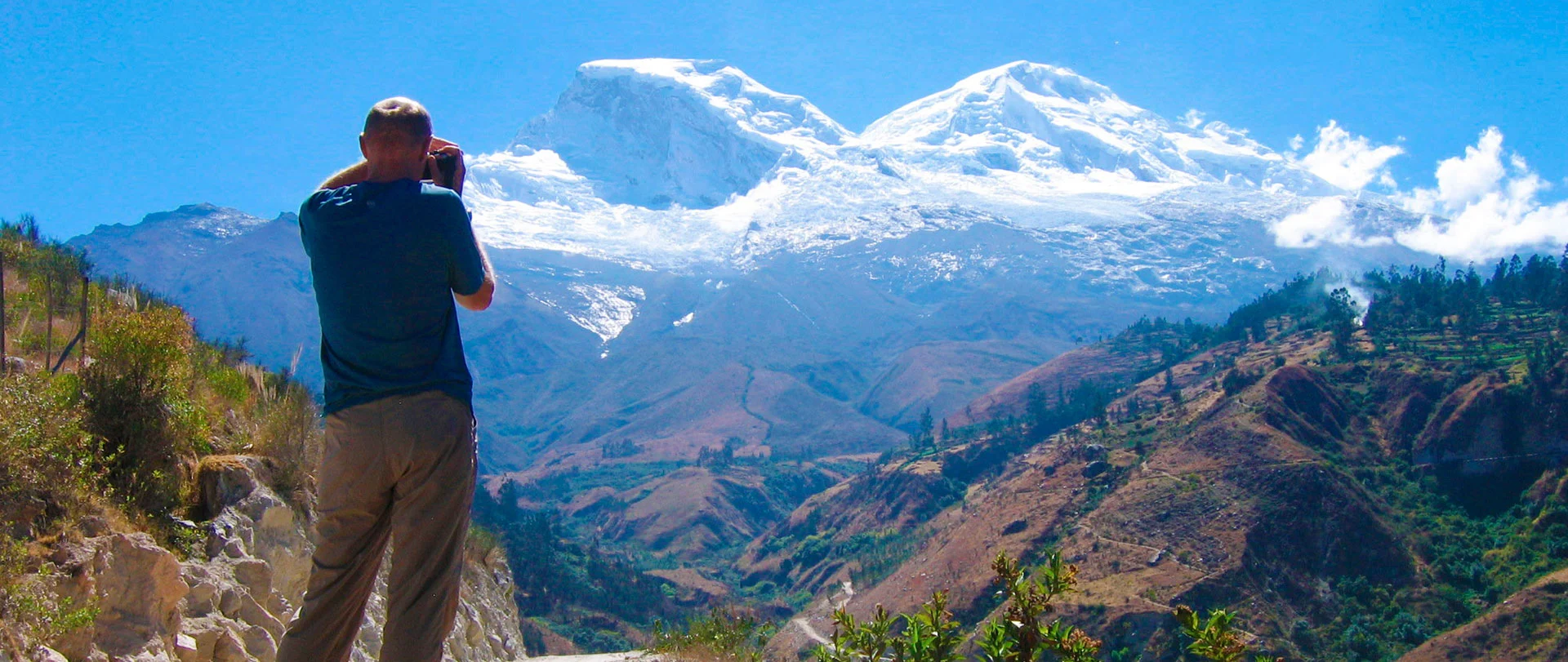 Huascaran peak climb 4 High altitude Camp 2 ('La Garganta') set between Huascaran Norte and Sur, preparing for the summit push on this world-class expedition.