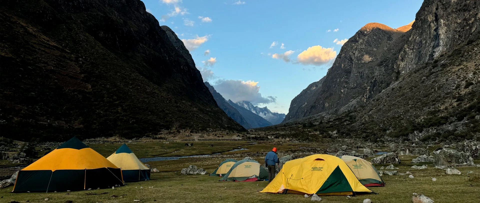 Santa Cruz Mini Trek 7 Looking down into the Santa Cruz Valley from the top of Punta Union Pass (4750m) on a guided 3-day trek